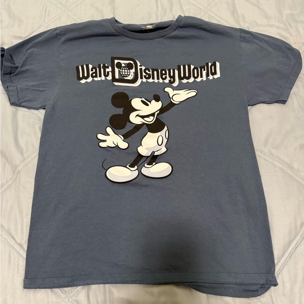 Disney Kids Walt Disney World Mickey Mouse Blue Gray T-Shirt